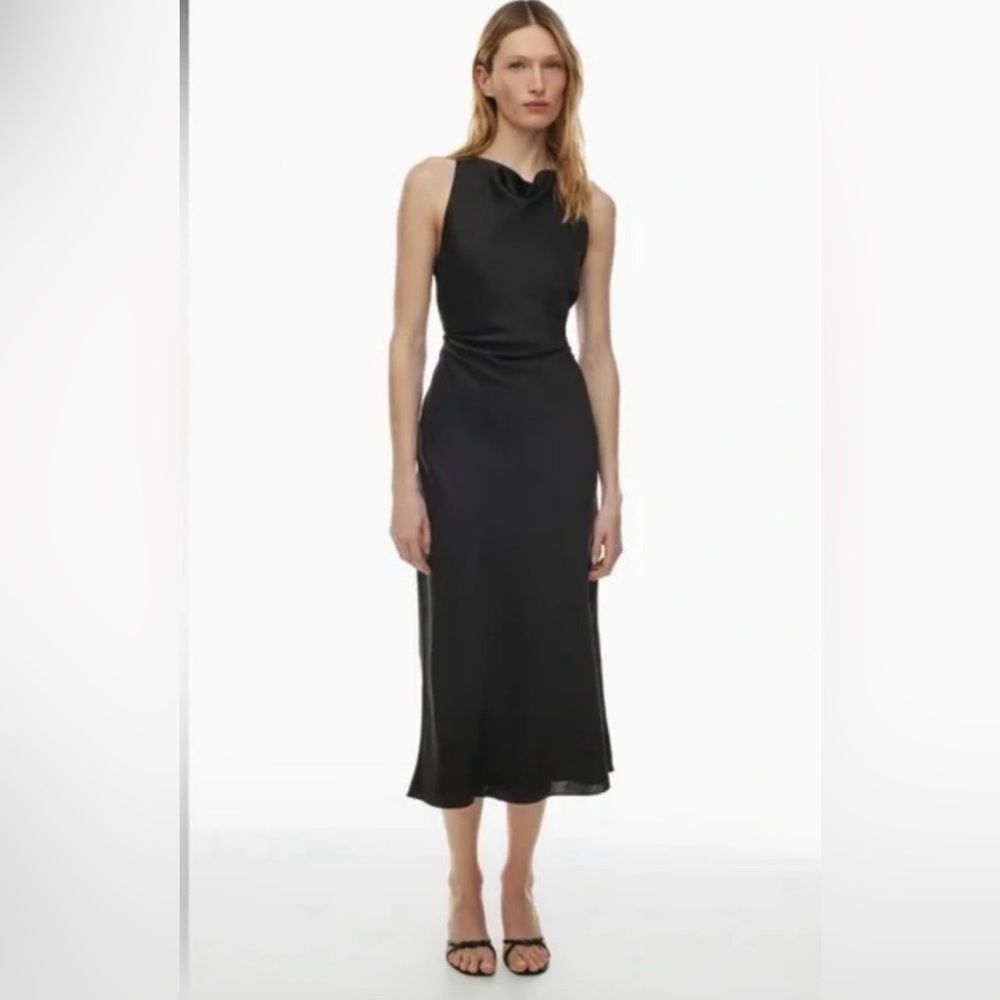 Aritzia Wilfred Midi Dress in Black